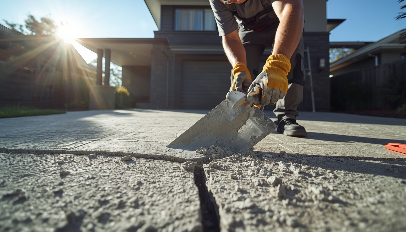 How to Repair a Concrete Driveway Surface (and When to Call a Professional)